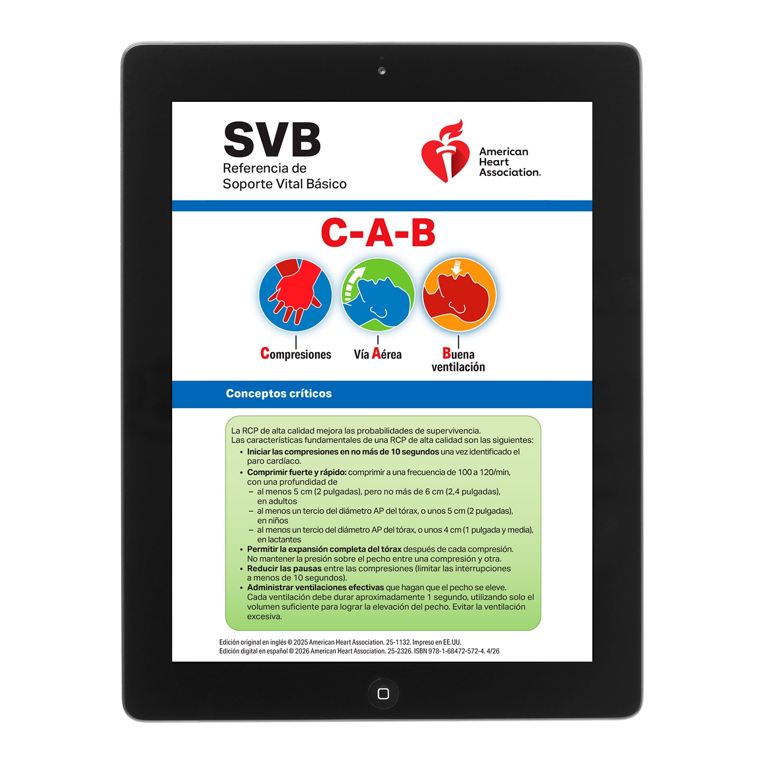 BLS Digital Reference Card (Spanish)